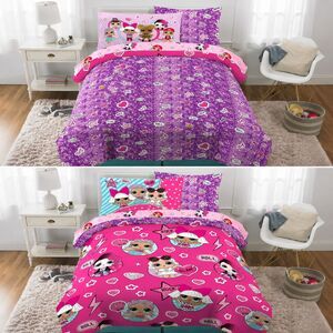 LOL Surprise 5 Piece Twin Bedding Set Comforter Sheets & Sham Girls